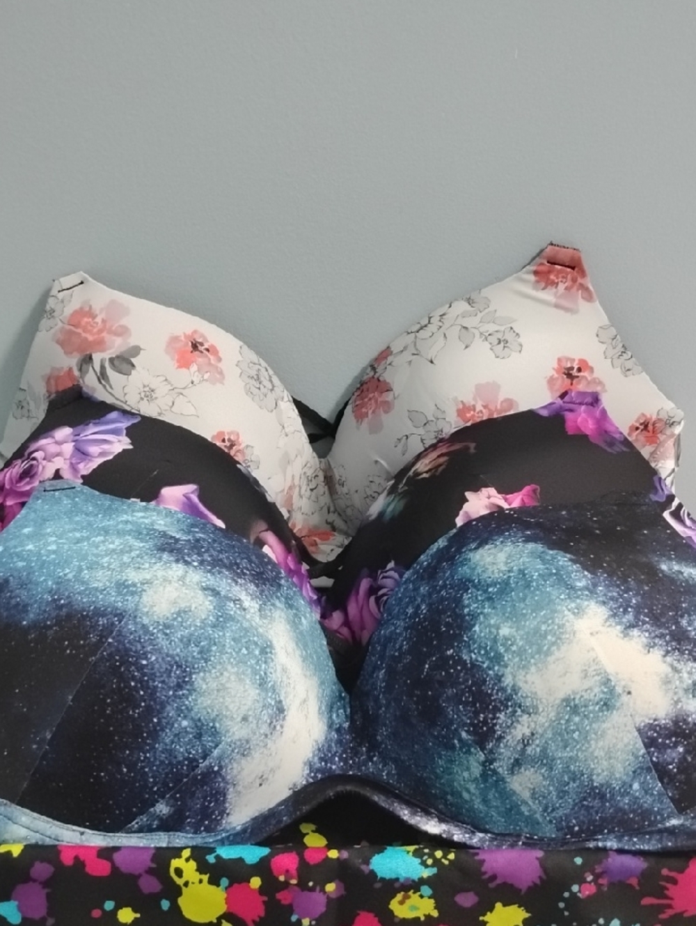Torrid Mixed Floral & Galaxy Padded Bras Bundle Set Of 3 All 46 C